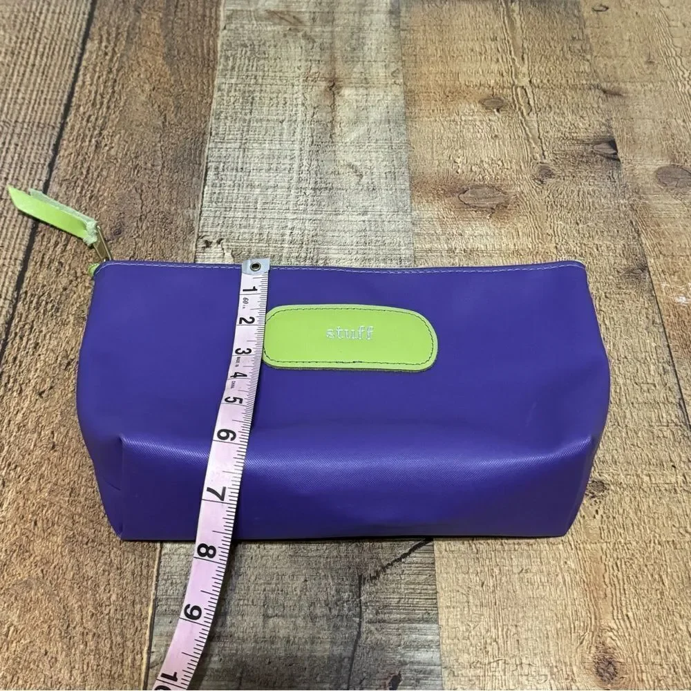 Jon Hart Design Grande Make Up Bag Zippered Pouch Cosmetic Toiletry Purple Green